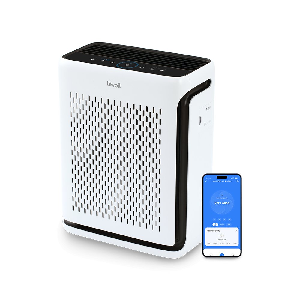 White LEVOIT Vital 100S-P smart air purifier